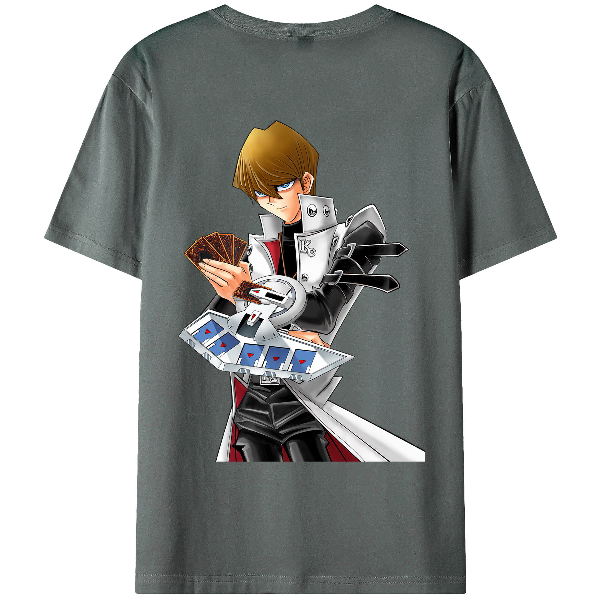（画像用） 遊☆戯☆王 Yu-Gi-Oh! 綿100％ メンズ半袖Tシャツ（バックプリント） 通気性